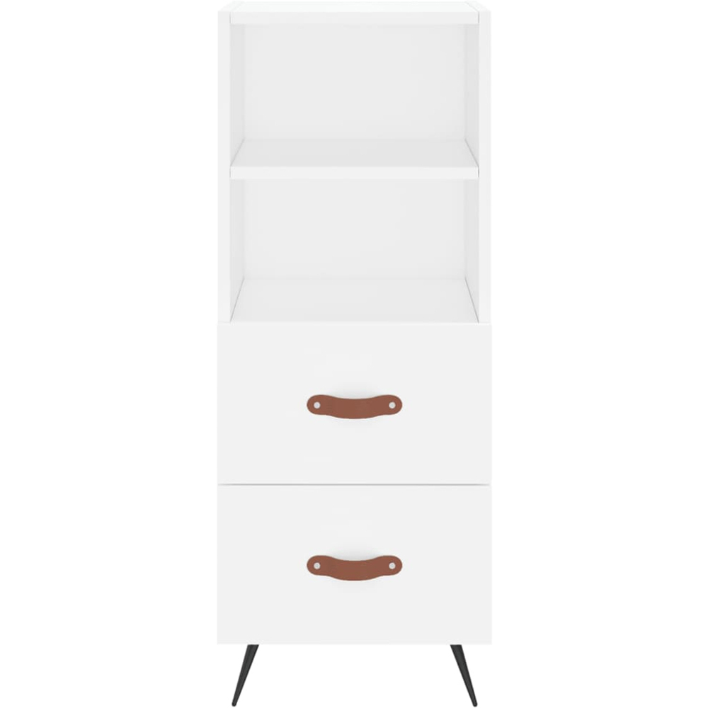 vidaXL 2 Drawer 2 Shelf White Sideboard Image 6