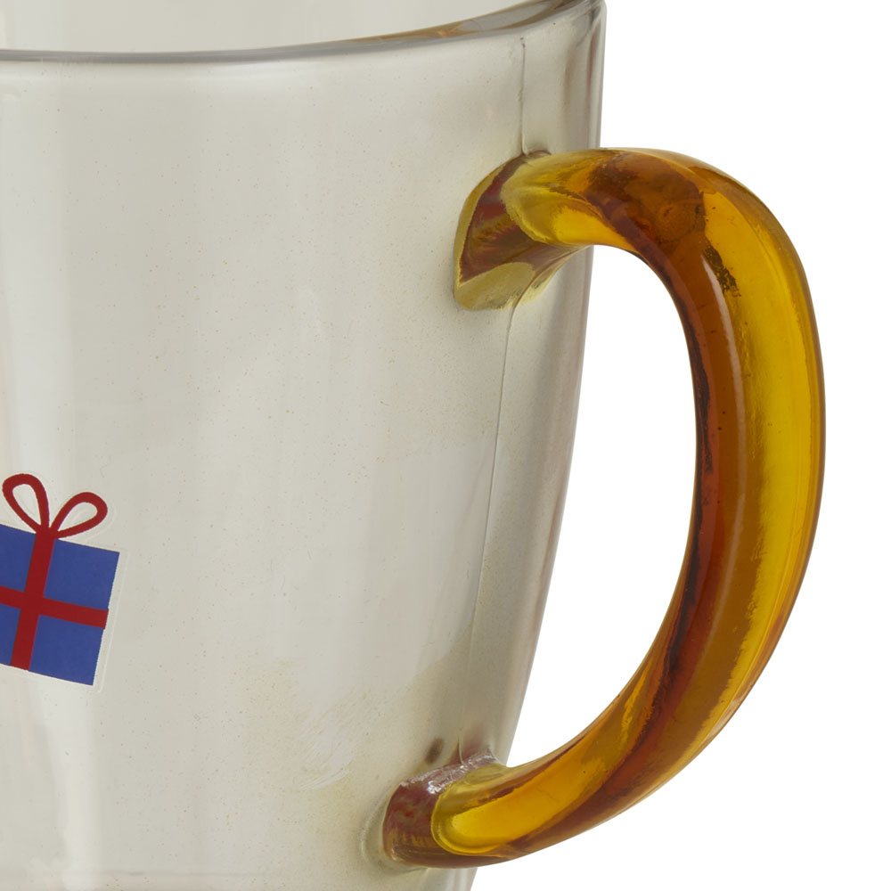 Wilko Clear HoHoHo Glass Tea Mug Image 3