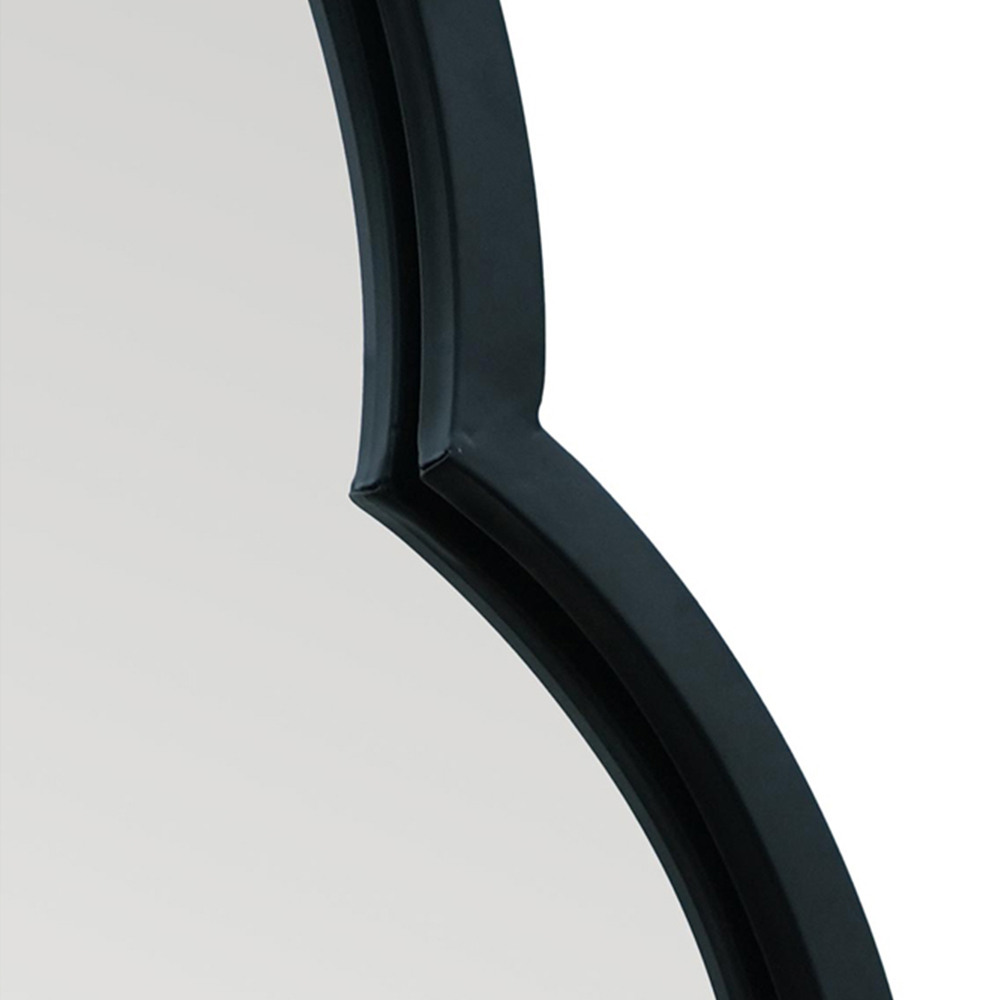 MirrorOutlet The Duplici Black Metal Double Arched Oval Outdoor Garden Wall Mirror 170 x 59cm Image 5