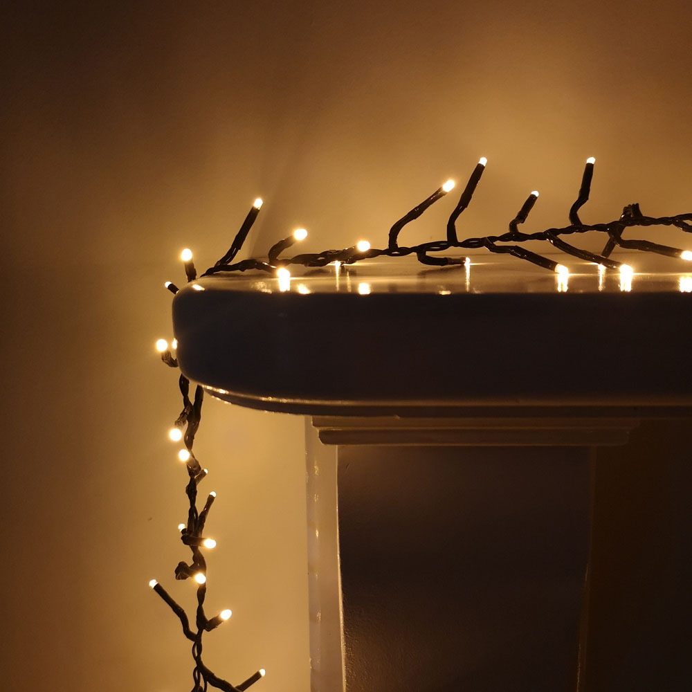 Premier ClusterBrights 480 Vintage Gold LED Christmas Cluster Light 6.2m Image 3