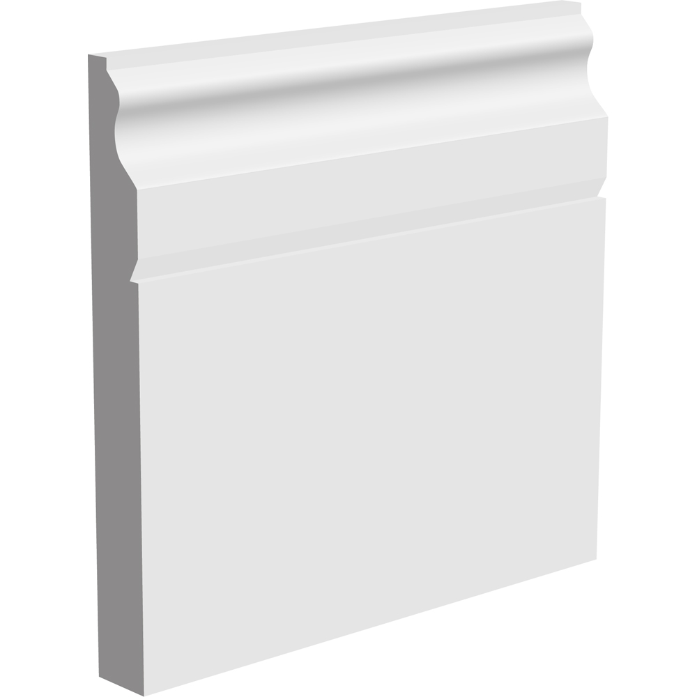 National Skirting White Paris Primed Skirting Board 18mm 220 x 4200mm Image 1