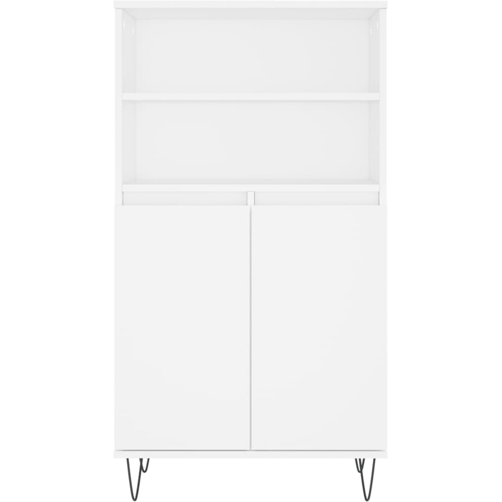 vidaXL 2 Door 2 Shelf White Highboard Image 6