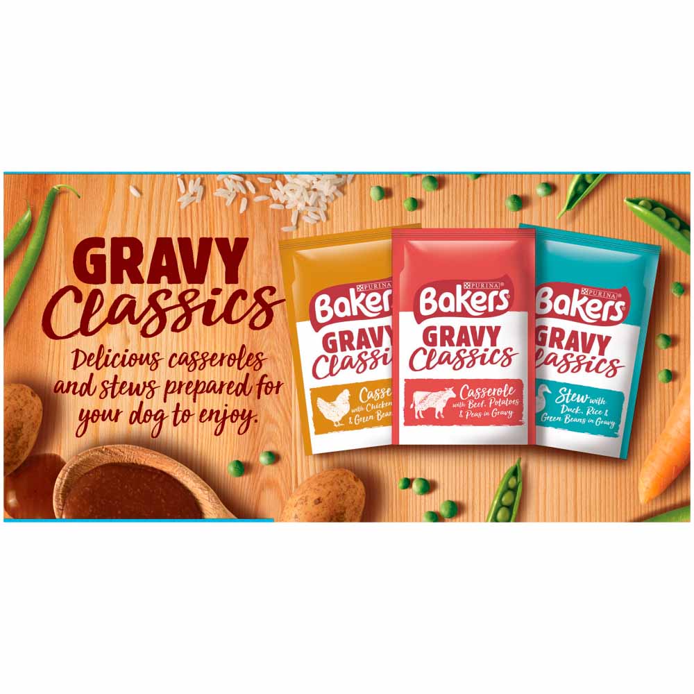Bakers Gravy Classics Dog Food Pouches Mixed Flavours 10 x 100g Image 4