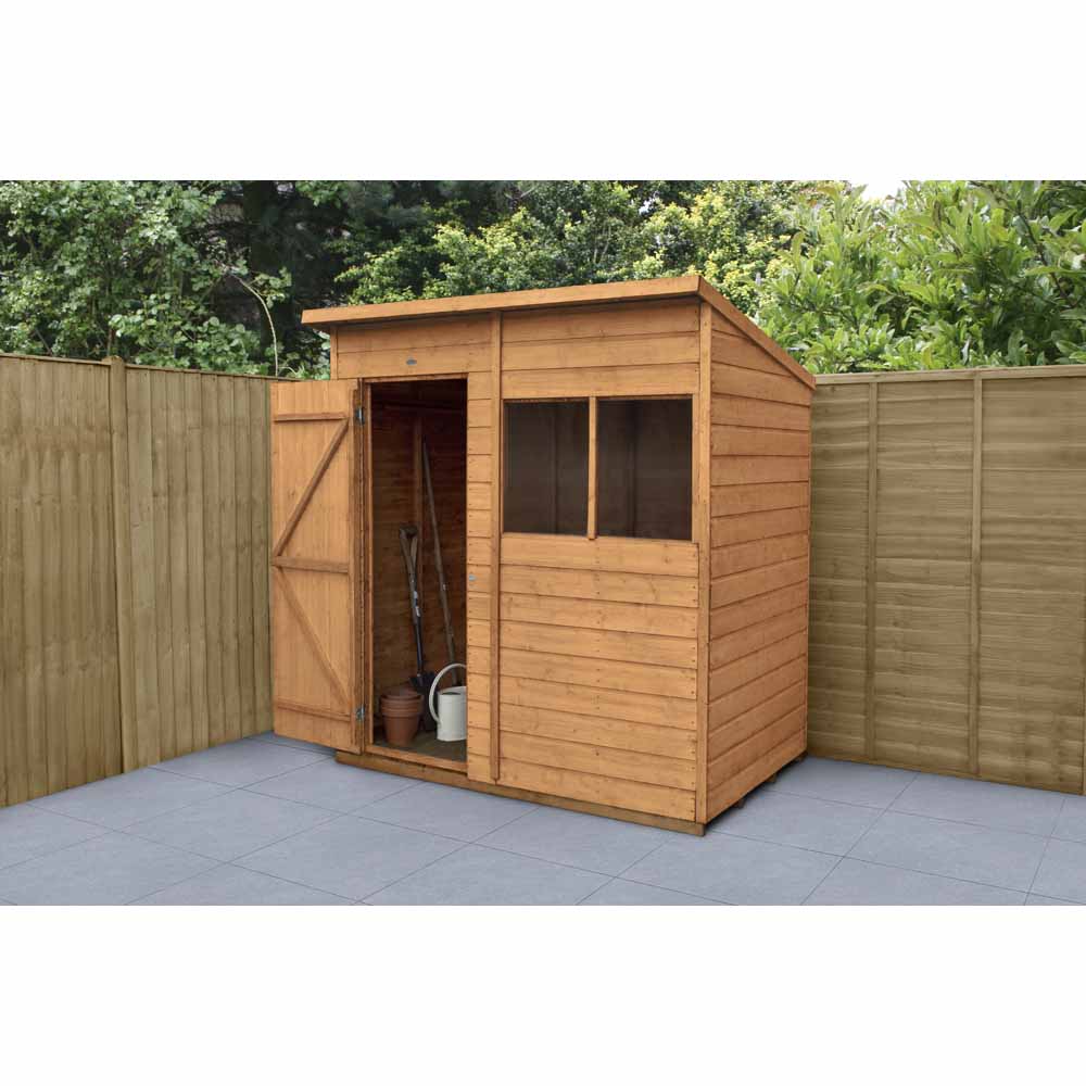 Forest Garden 6 x 4ft Shiplap Dip Treated Pent Shed Image 10