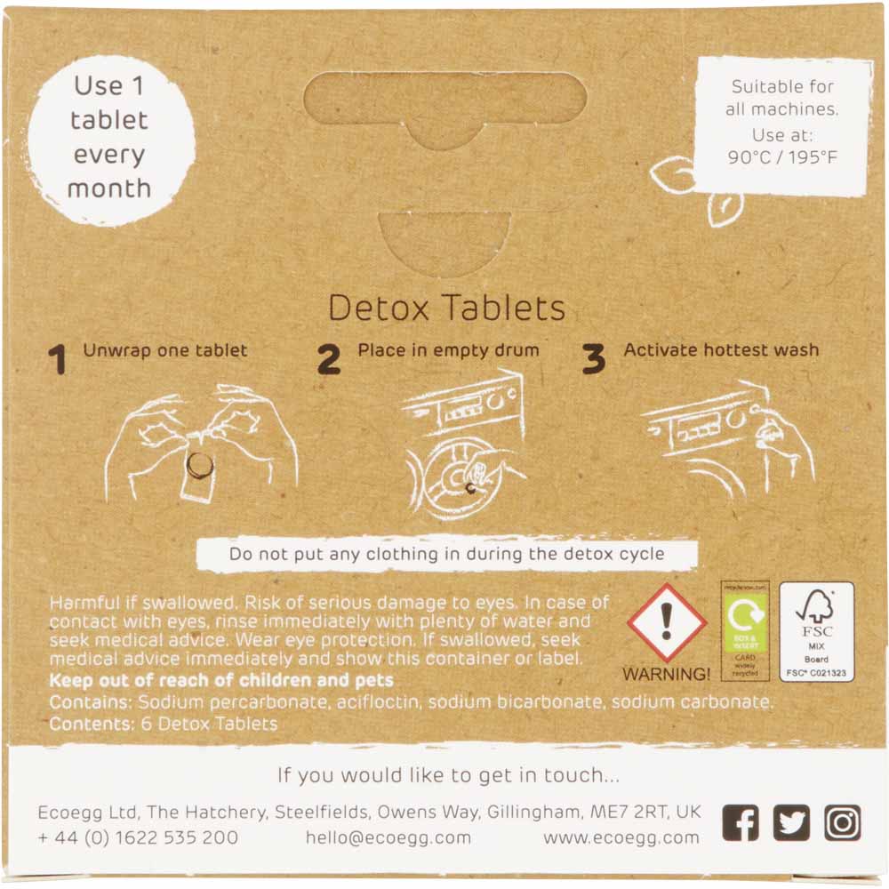 ecoegg Washing Machine Detox Tablets 6 Pack Image 2