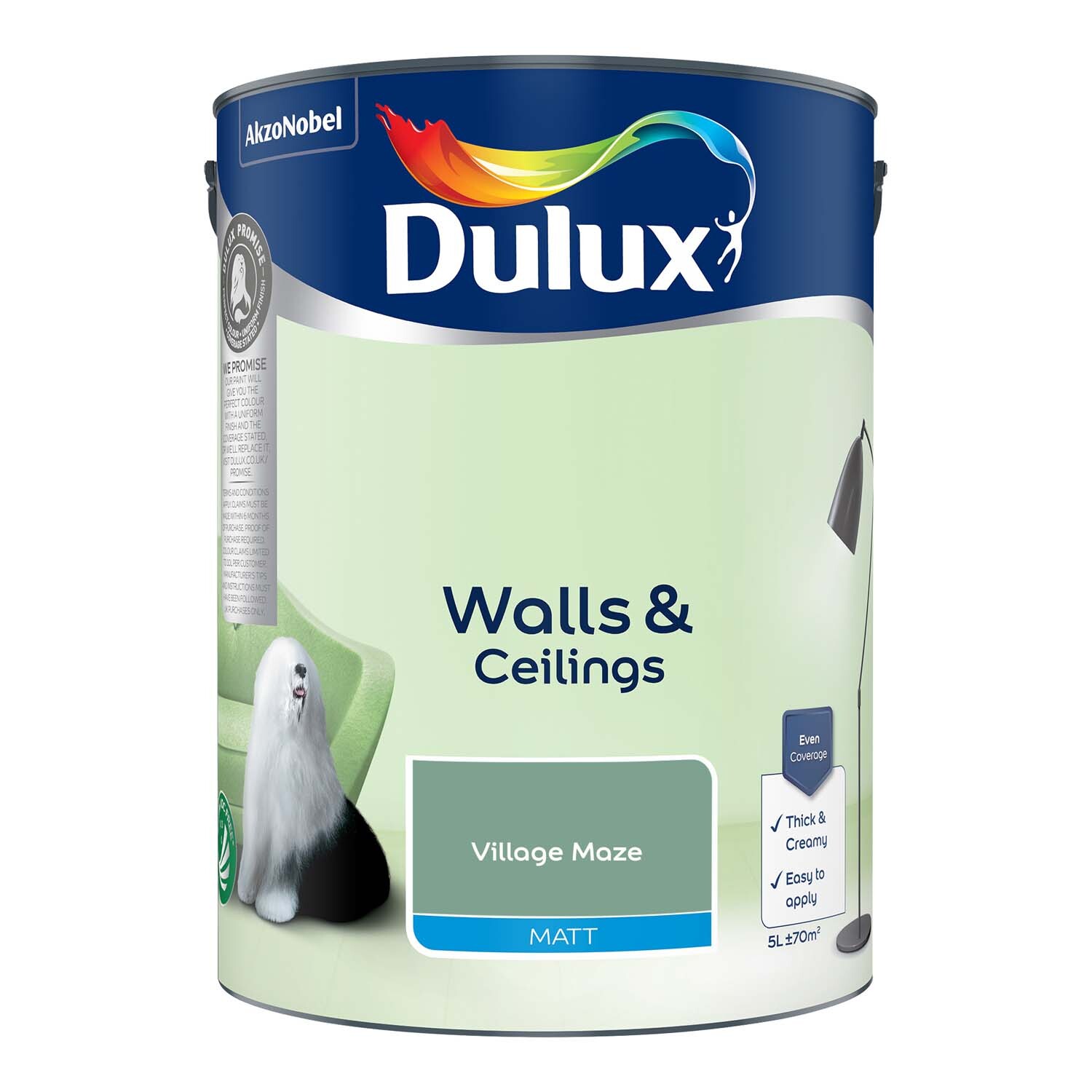 Dulux Walls and Ceilings Matt Emulsion Paint - Village Maze Image 4