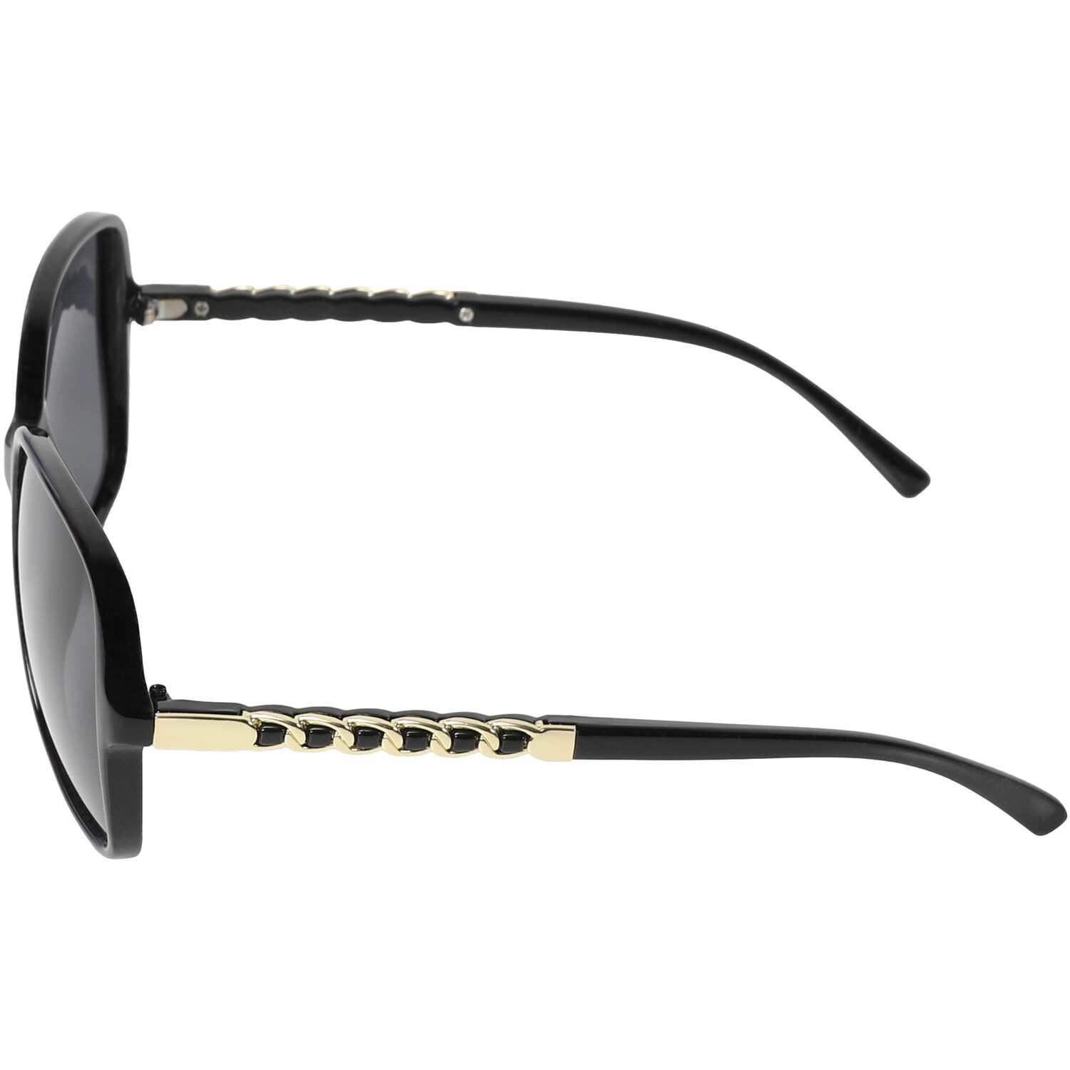 Oversized Polarized Sunglasses - Black Image 3