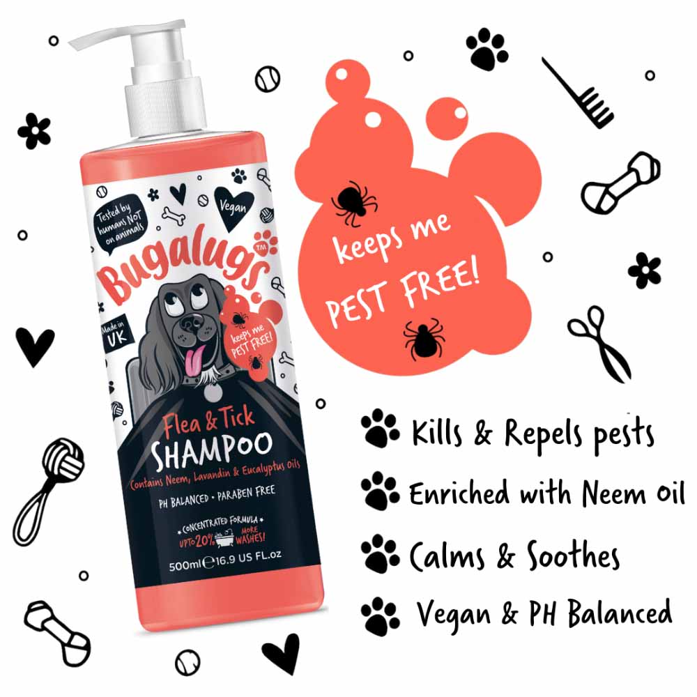 Bugalugs Flea & Tic Dog Shampoo 500ml Image 2