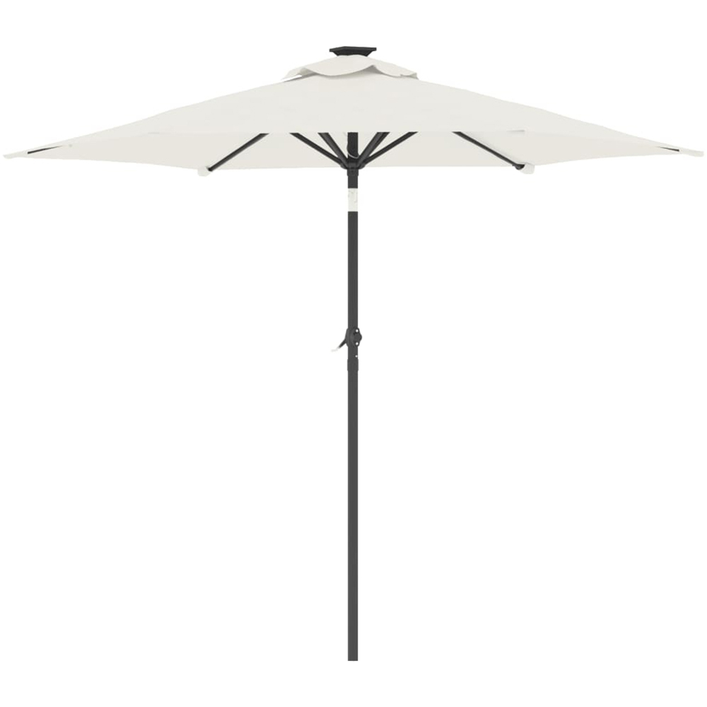 vidaXL White Garden Parasol with Steel Pole 2.25m Image 4