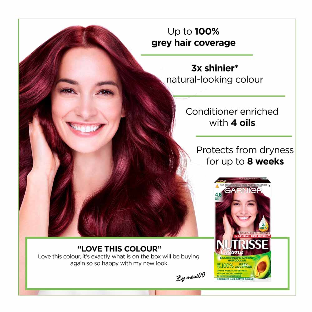 Garnier Nutrisse Morello Cherry Deep Red 4.6 Permanent Hair Dye Image 2