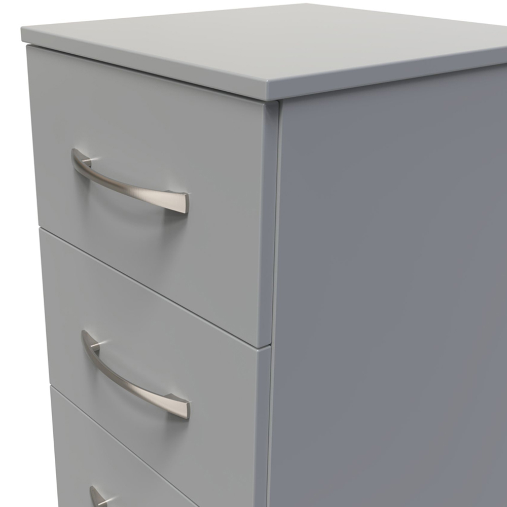Crowndale Avon 5 Drawer Dusk Grey Bedside Cabinet Image 5