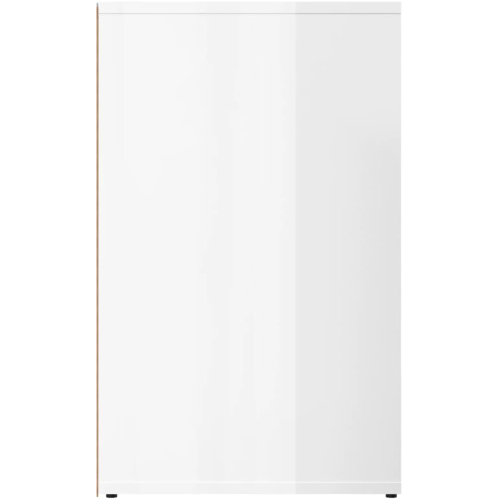 vidaXL 3 Shelf High Gloss White Engineered Wood Dressing Cabinet Image 4
