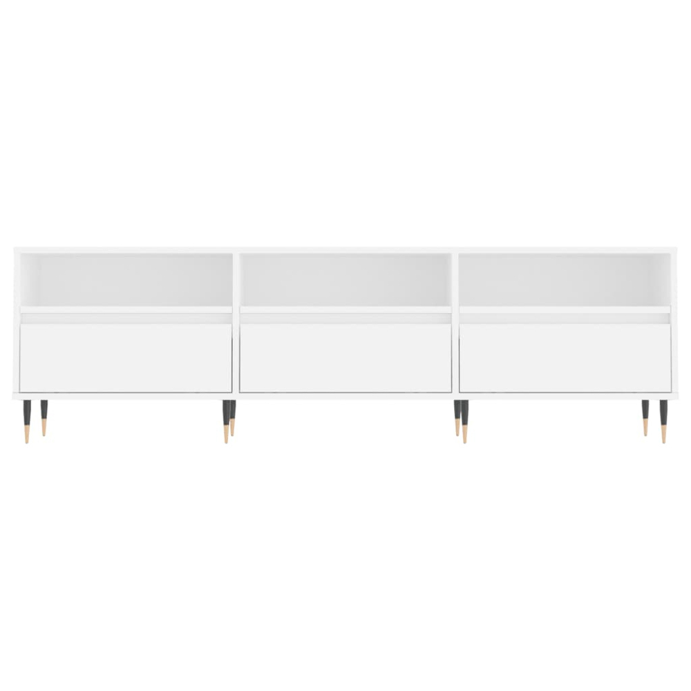 vidaXL 3 Door 3 Shelf White TV Cabinet Image 5