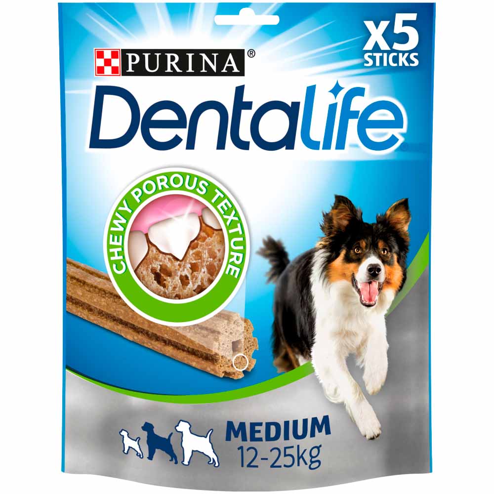 Purina Dentalife Adult Medium Dog Chicken Chews 5 x 115g  - wilko