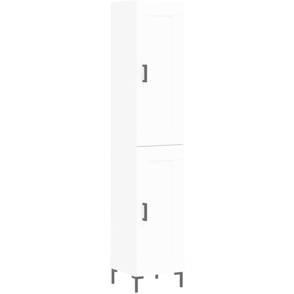 vidaXL 2 Door White Highboard Image 2