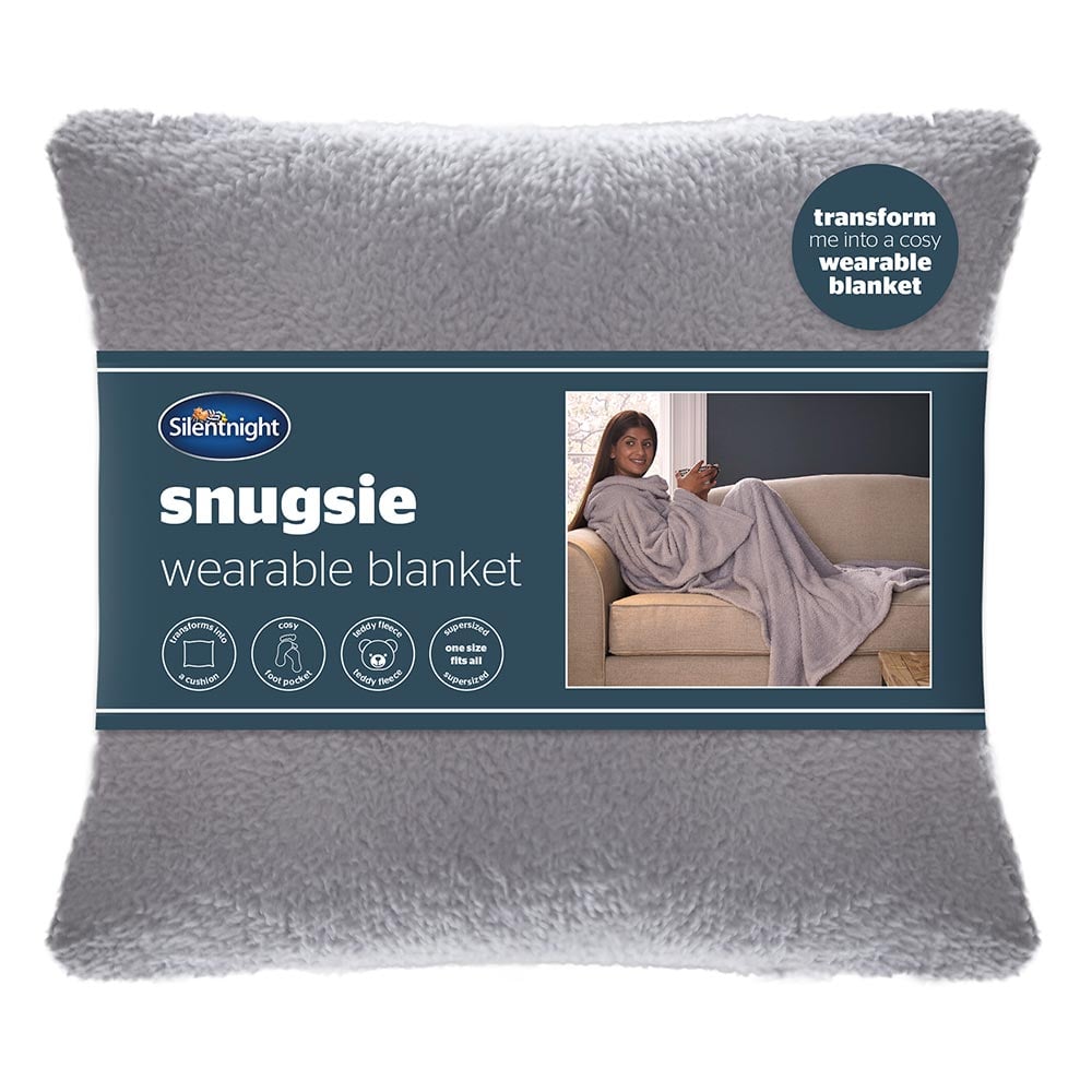 Silentnight Silver Snugsie Wearable Blanket 145 x 190cm Image 1