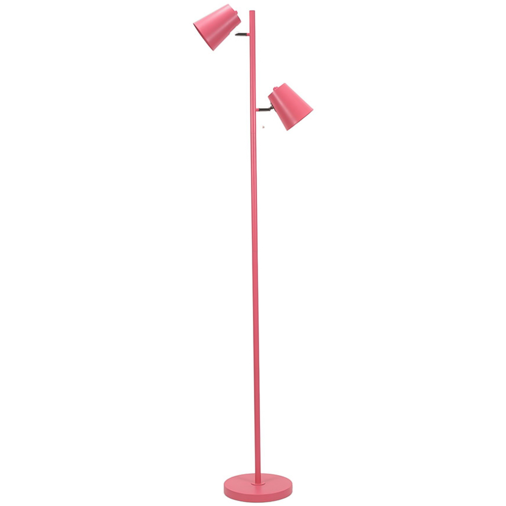 ValueLights Bibi Pastel Pink 2 Way Adjustable LED Floor Lamp Image 1