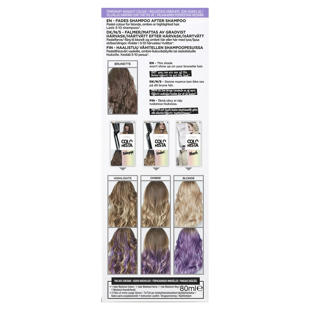 L'Oréal Paris Colorista Washout Purple Hair Semi-Permanent Hair Dye Image 3