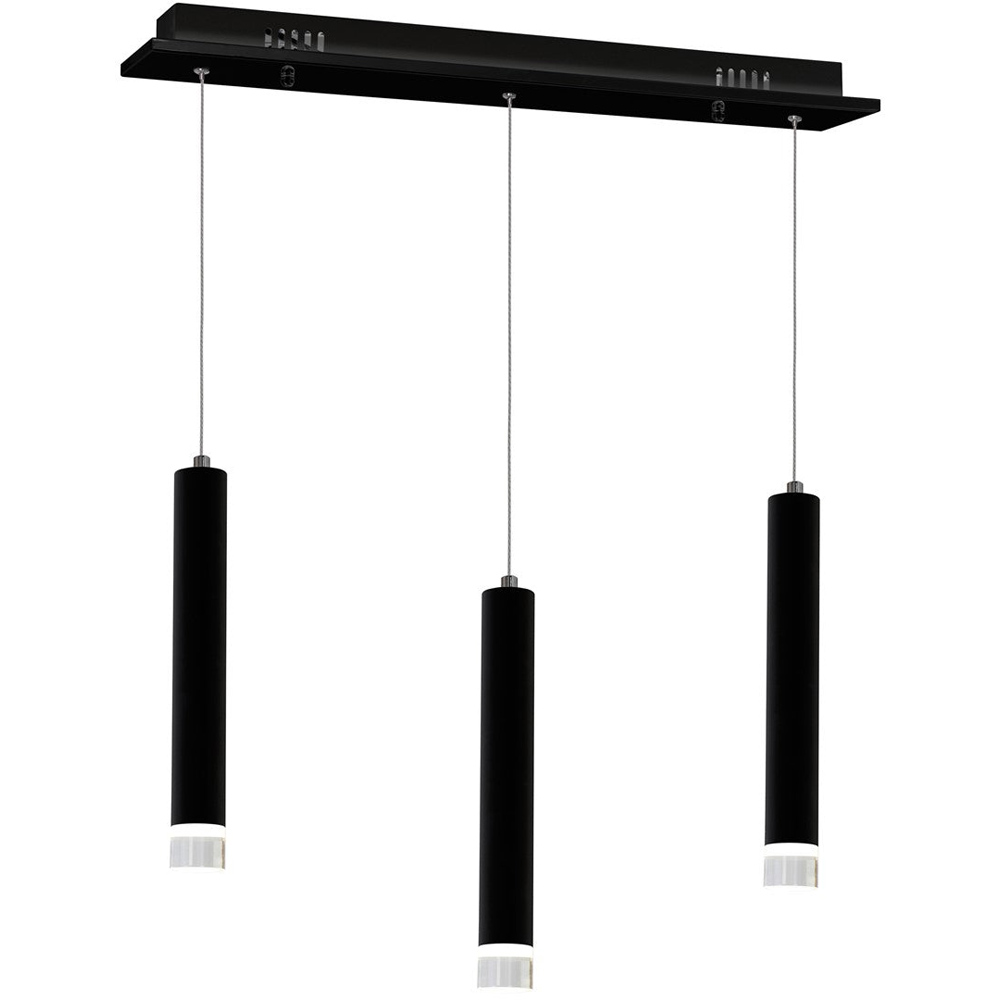 Milagro Carbon Black LED 3 Pendant Lamp 230V Image 1