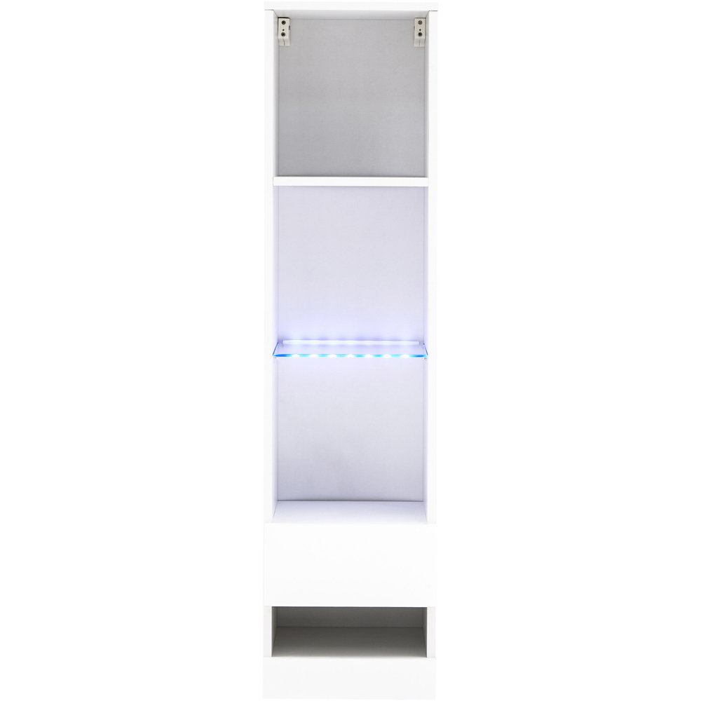 GFW Galicia White Tall LED Shelf Unit Image 2