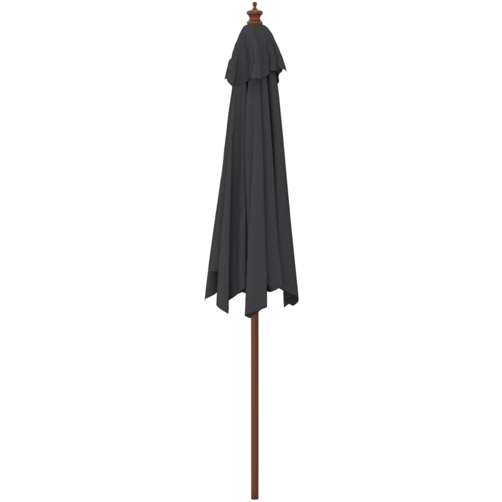 vidaXL Black Garden Parasol 2.4 x 2.9m Image 4