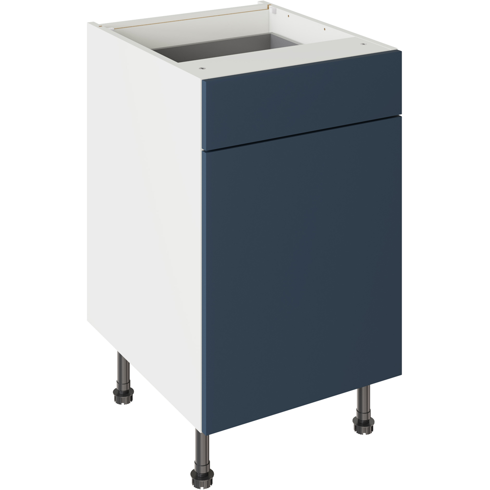 Kitchen Kit Slab Supermatt Blue Drawerline Base Cabinet 500mm Image 1