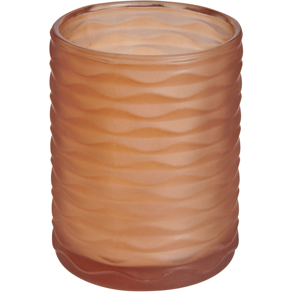 Wilko Brown Frosted Glass Tealight Holder Wilko