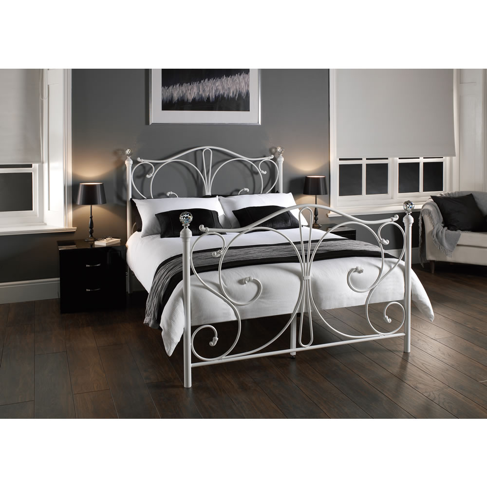 Florence White Double Bed Image 2