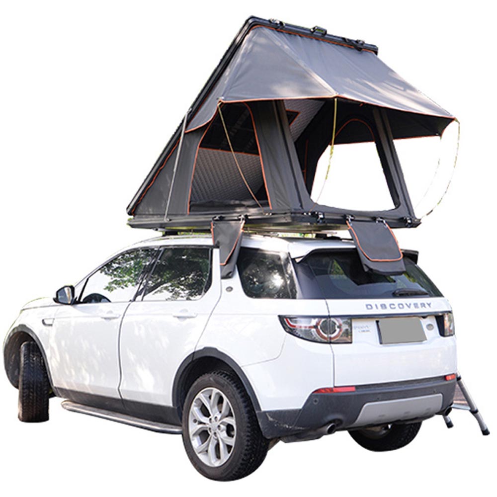 Living and Home Grey Hard Shell Car Roof Tent with Retractable Ladder 210 x 130cm Image 3