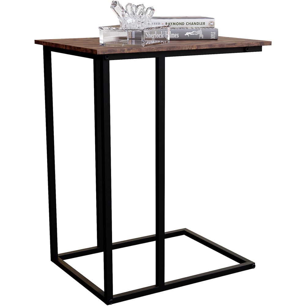 Vida Designs Brooklyn Dark Wood Side Table Image 4