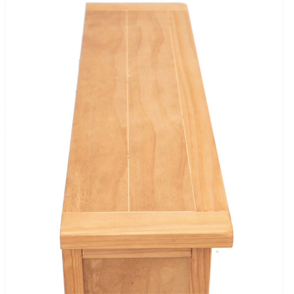 Lucca 4 Shelf Waxed Wide Bookcase Image 6