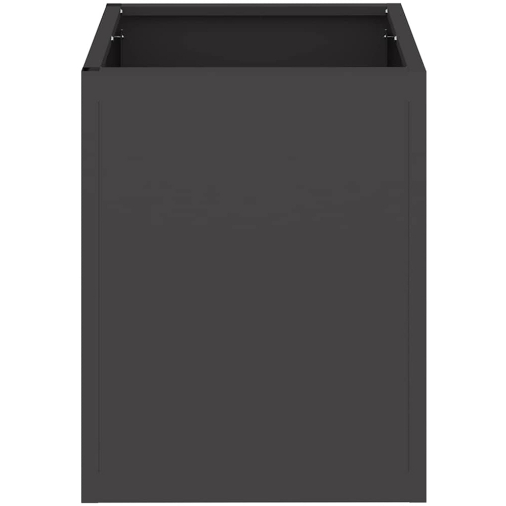 vidaXL Black Cold Rolled Steel Garden Planter 40 x 32 x 32cm Image 5