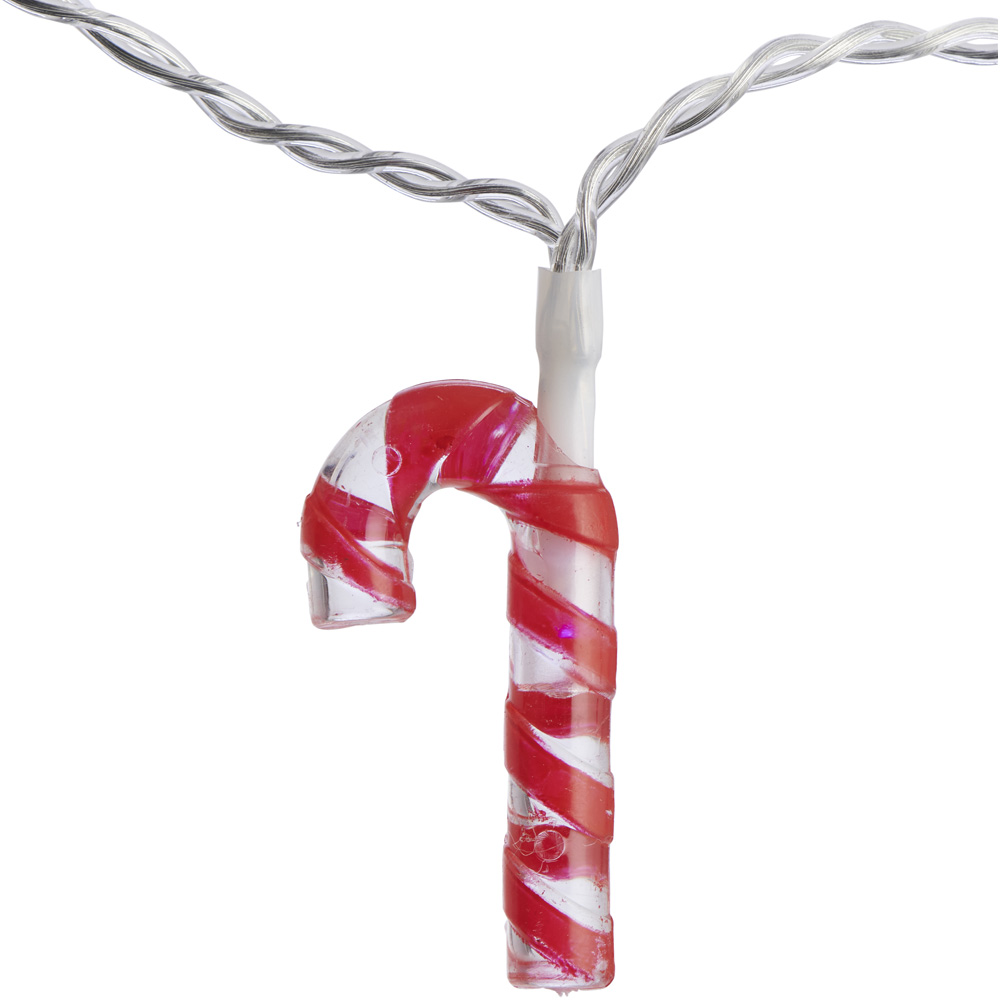 Wilko 20 B/O Mini Candy Cane LED String Lights Image 3