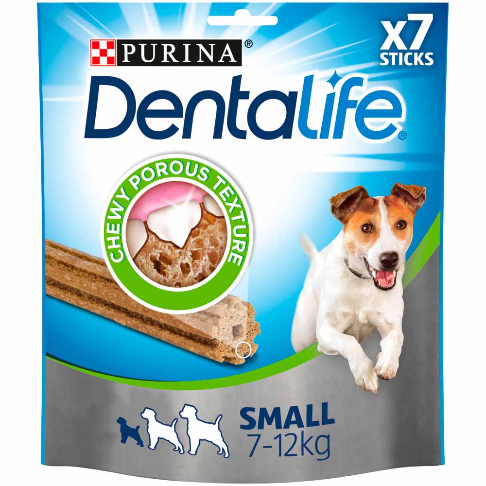 Purina Dentalife 7 pack Daily Oral Care Small Chew Sticks  Dog Treats 115g  - wilko