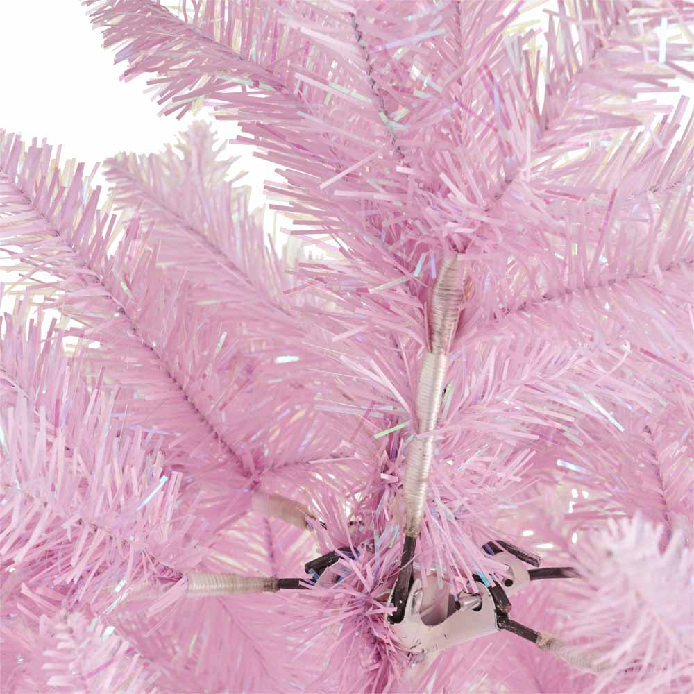 Wilko 4ft Pink Artificial Christmas Tree   Image 3
