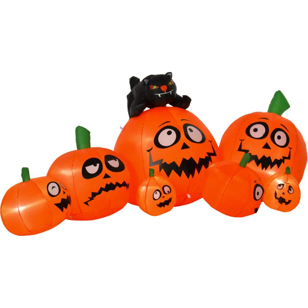 HOMCOM Halloween Inflatable 7 Pumpkins 4ft Image 1
