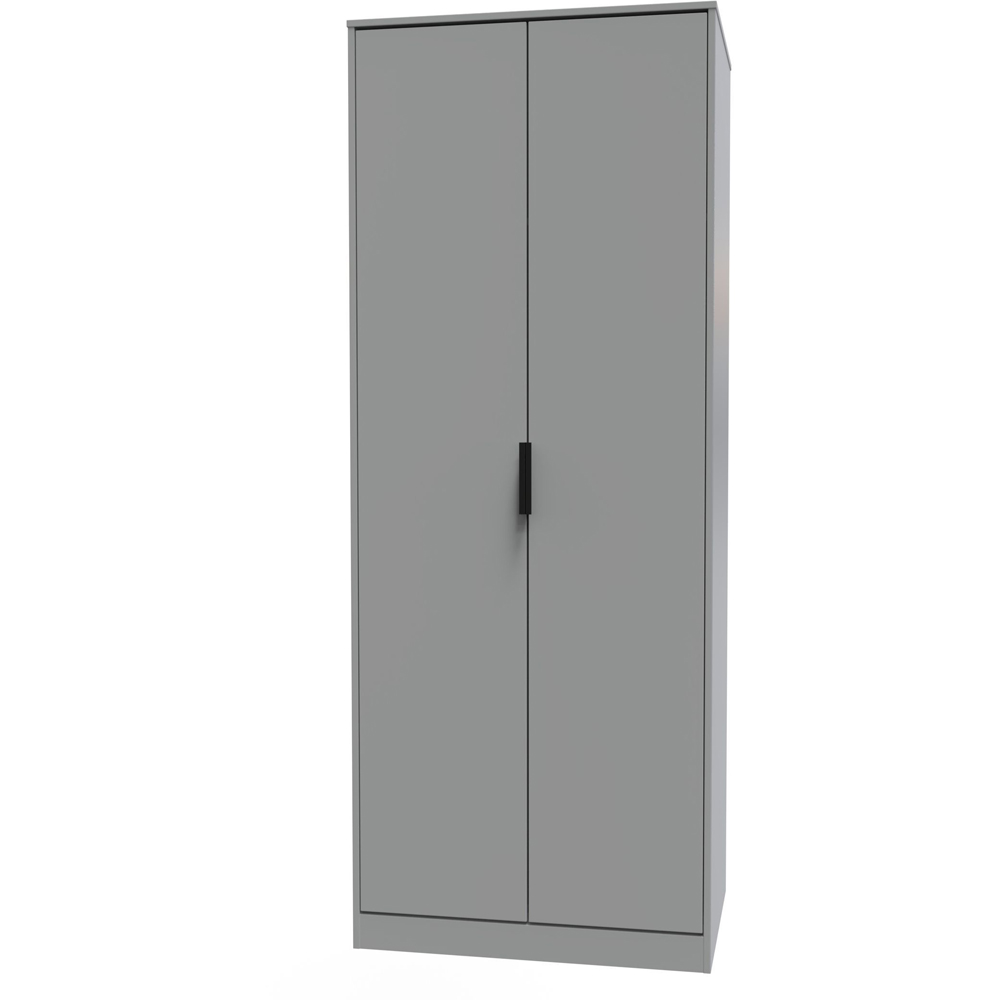 Crowndale Diego 2 Door Dusk Grey Tall Wardrobe Ready Assembled Image 2
