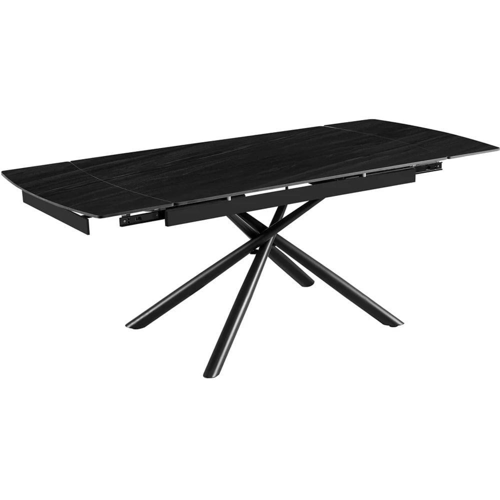 DS Living Kairo 6 Seater Extendable Dining Table Black Marble Vein Image 3