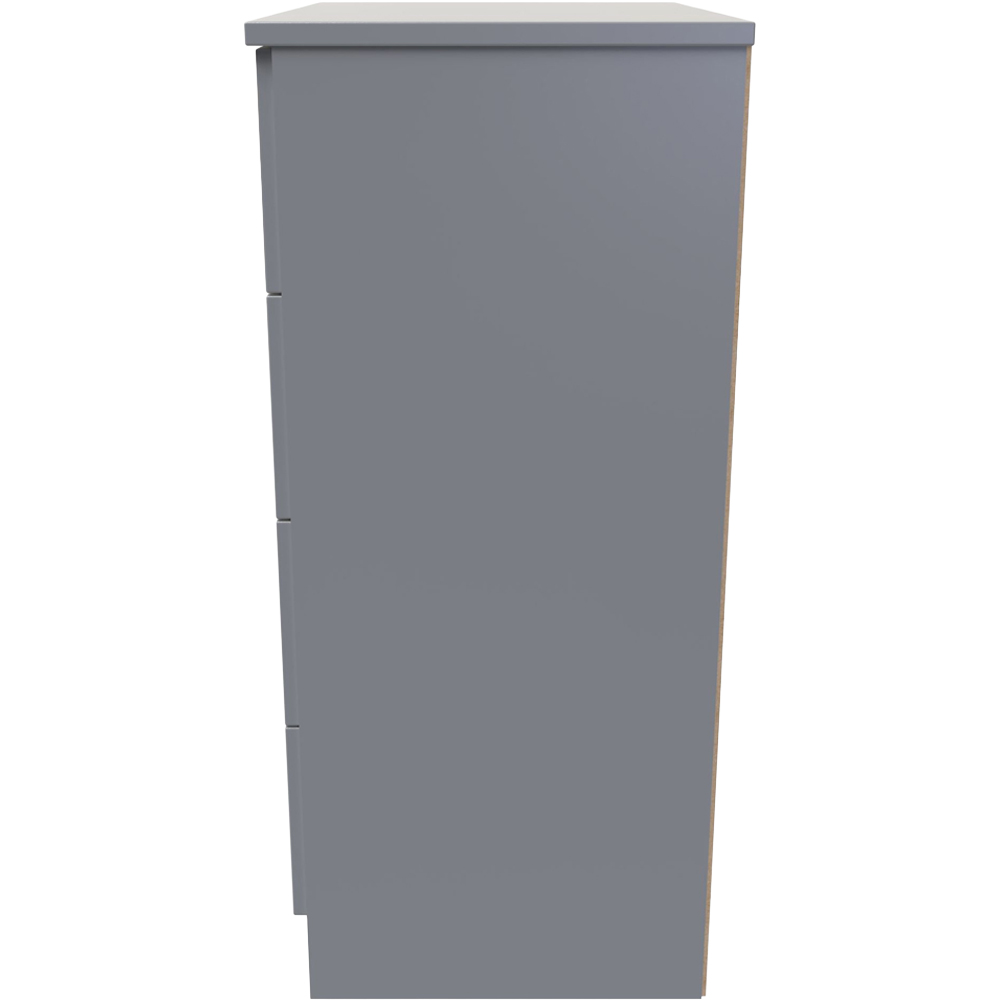 Crowndale Contrast 4 Drawer Dusk Grey Midi Chest of Drawers Ready Assembled Image 3