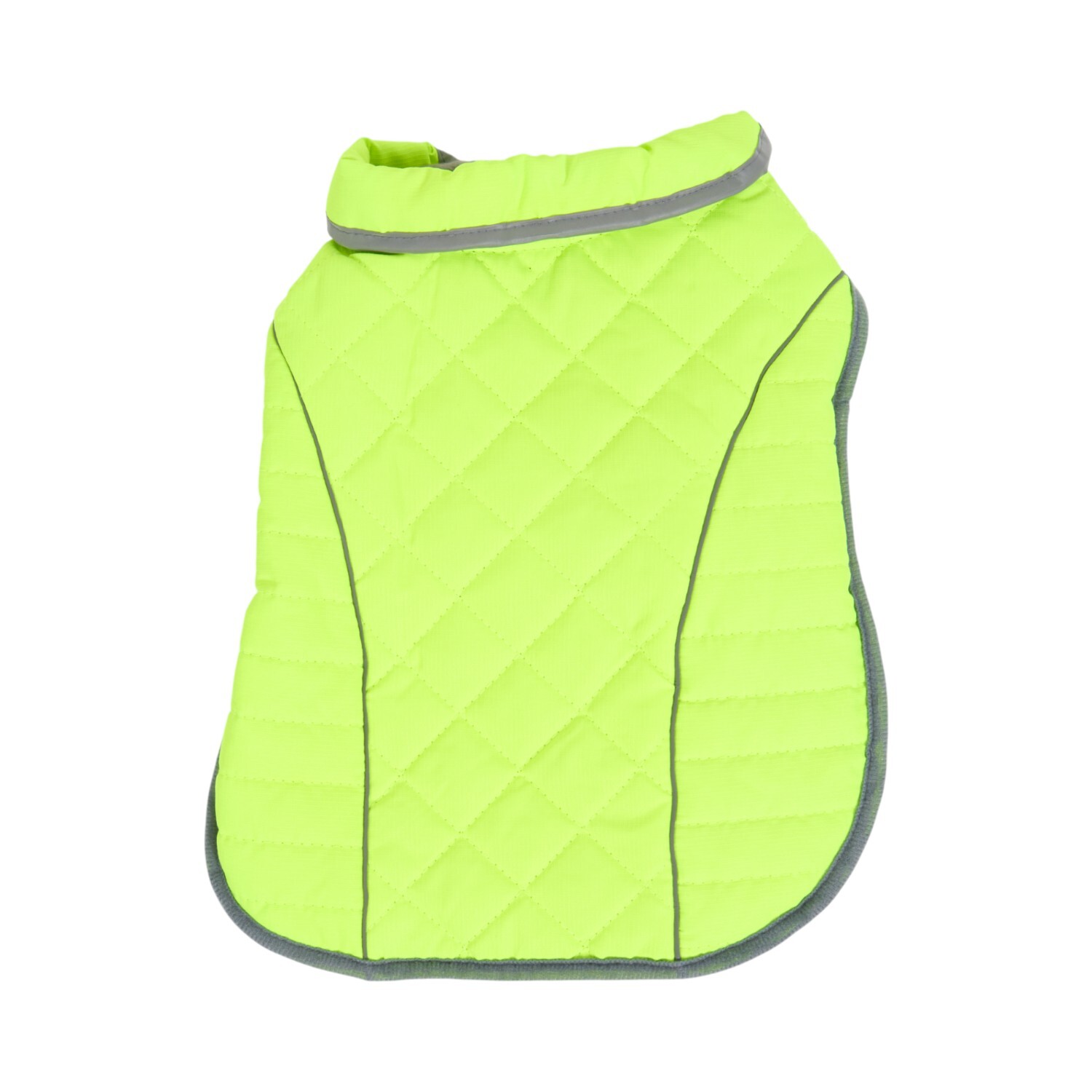 High Visibility Padded Dog Jacket Neon Green XS Image 8
