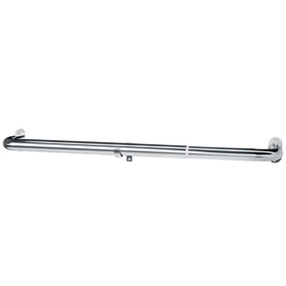 New Edge Blinds 120-210cm Satin Silver Room Darkening Extendable Curtain Pole Image 1