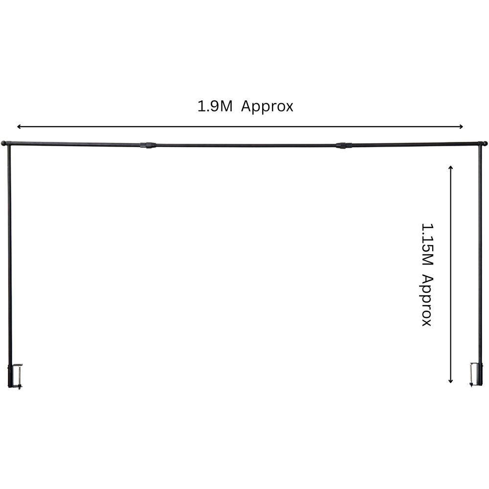 Samuel Alexander Black Metal Extendable Christmas Table Display Pole 130 to 195cm Image 7