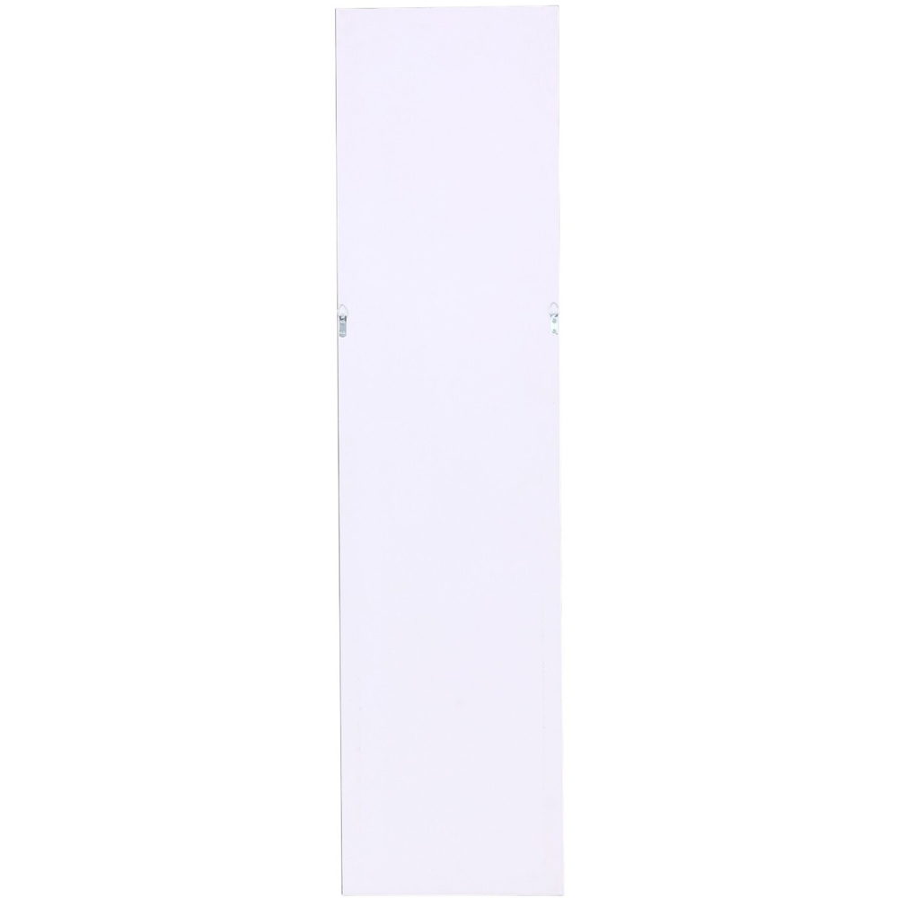 Floral Linen Wooden Dress Mirror Cream Image 11