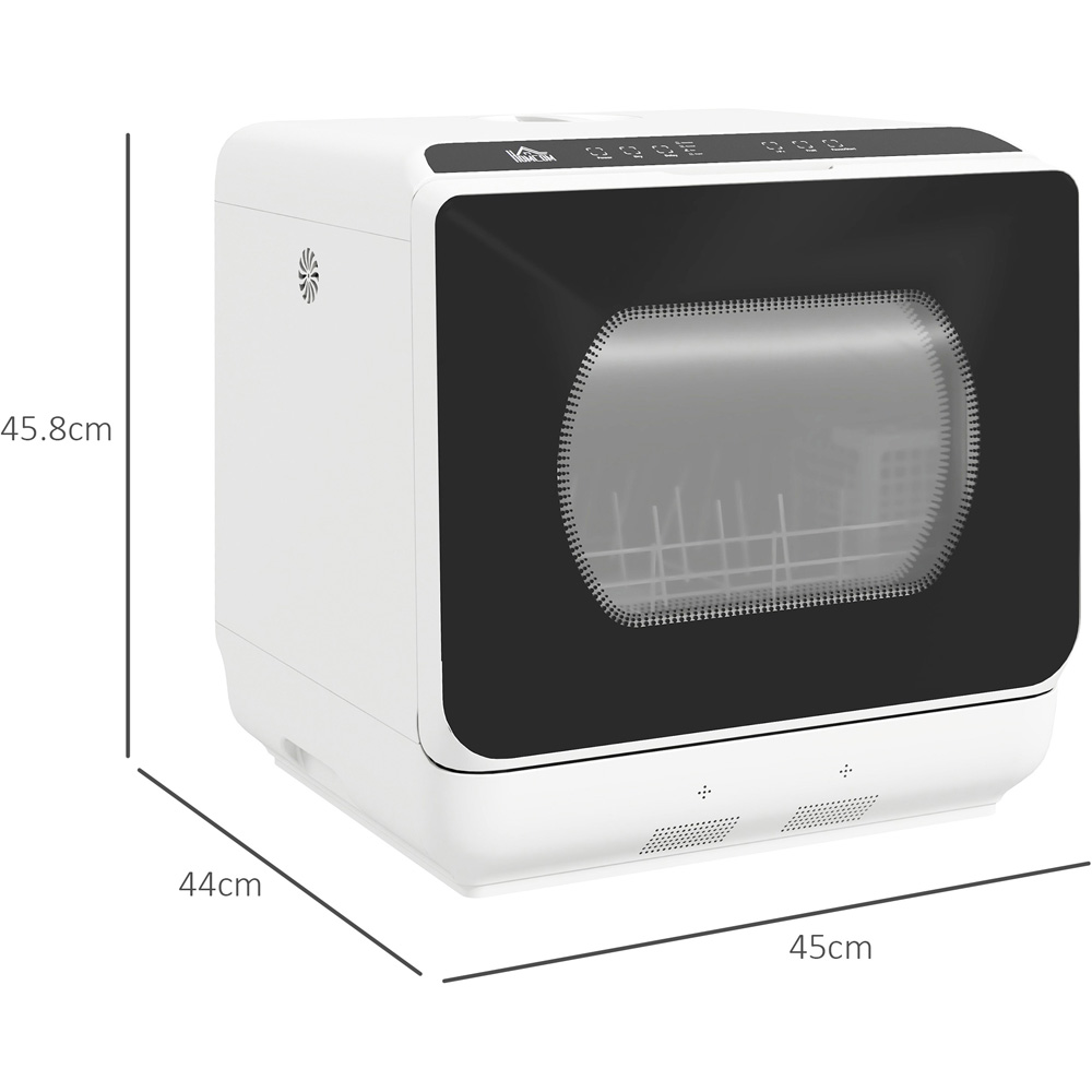 HOMCOM 800-190V70WT White Table Top Dishwasher Image 7