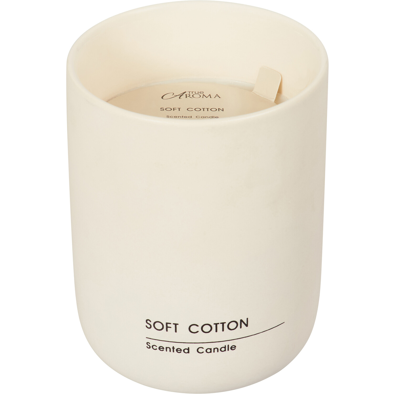 Soft Cotton Ceramic Candle - Cream Image 2