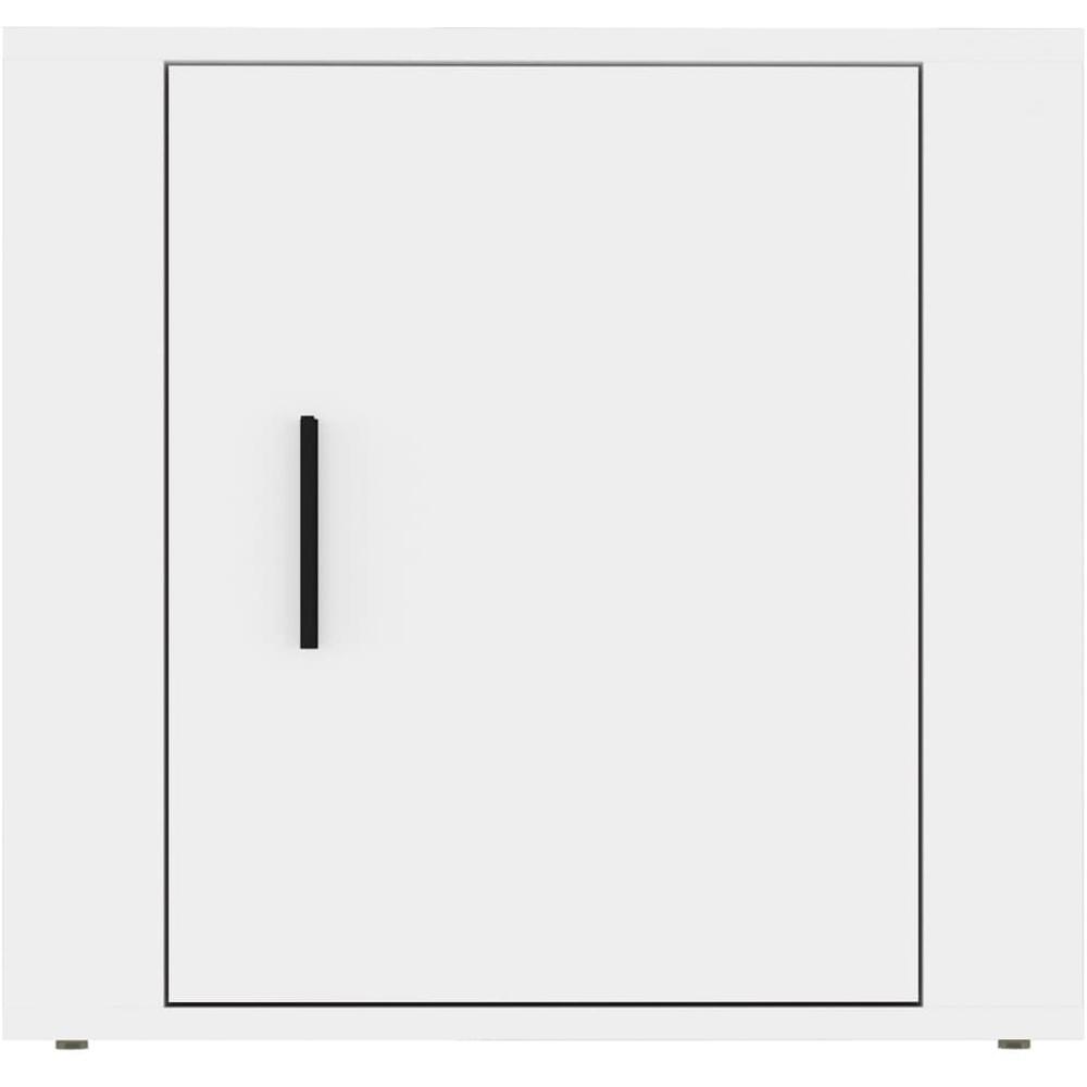 vidaXL Single Drawer White Bedside Table Set of 2 Image 5