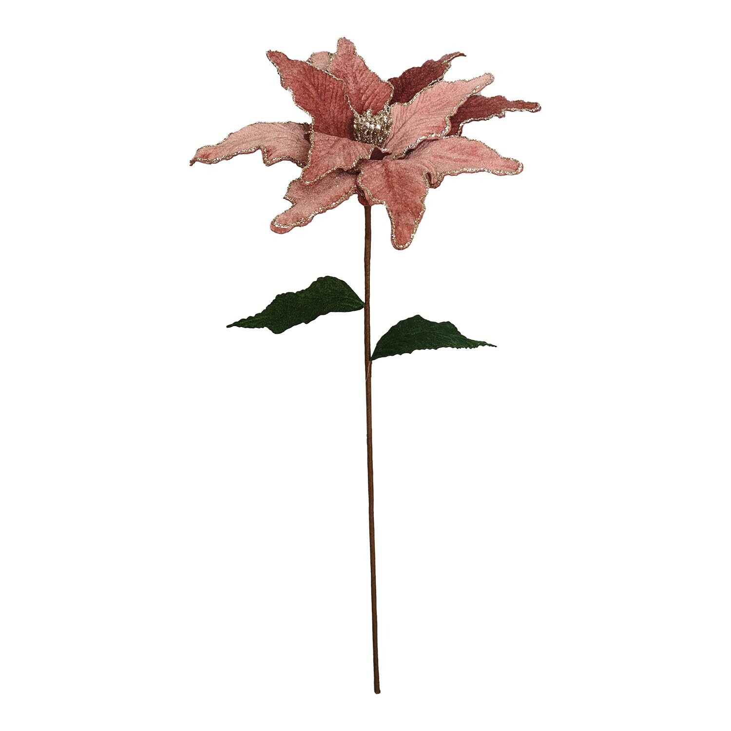 Floristry Blush Velvet Poinsettia Pick Image