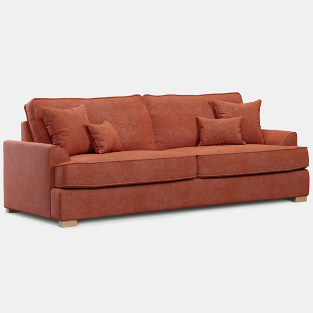 Alba City 4 Seater Ruby Fabric Sofa Image 2