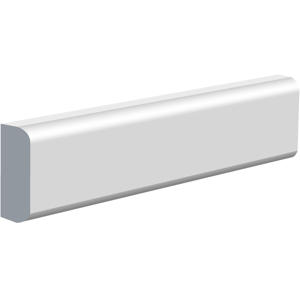 National Skirting White Bullnose Primed Dado Rail 15mm 50 x 2300mm Image 1