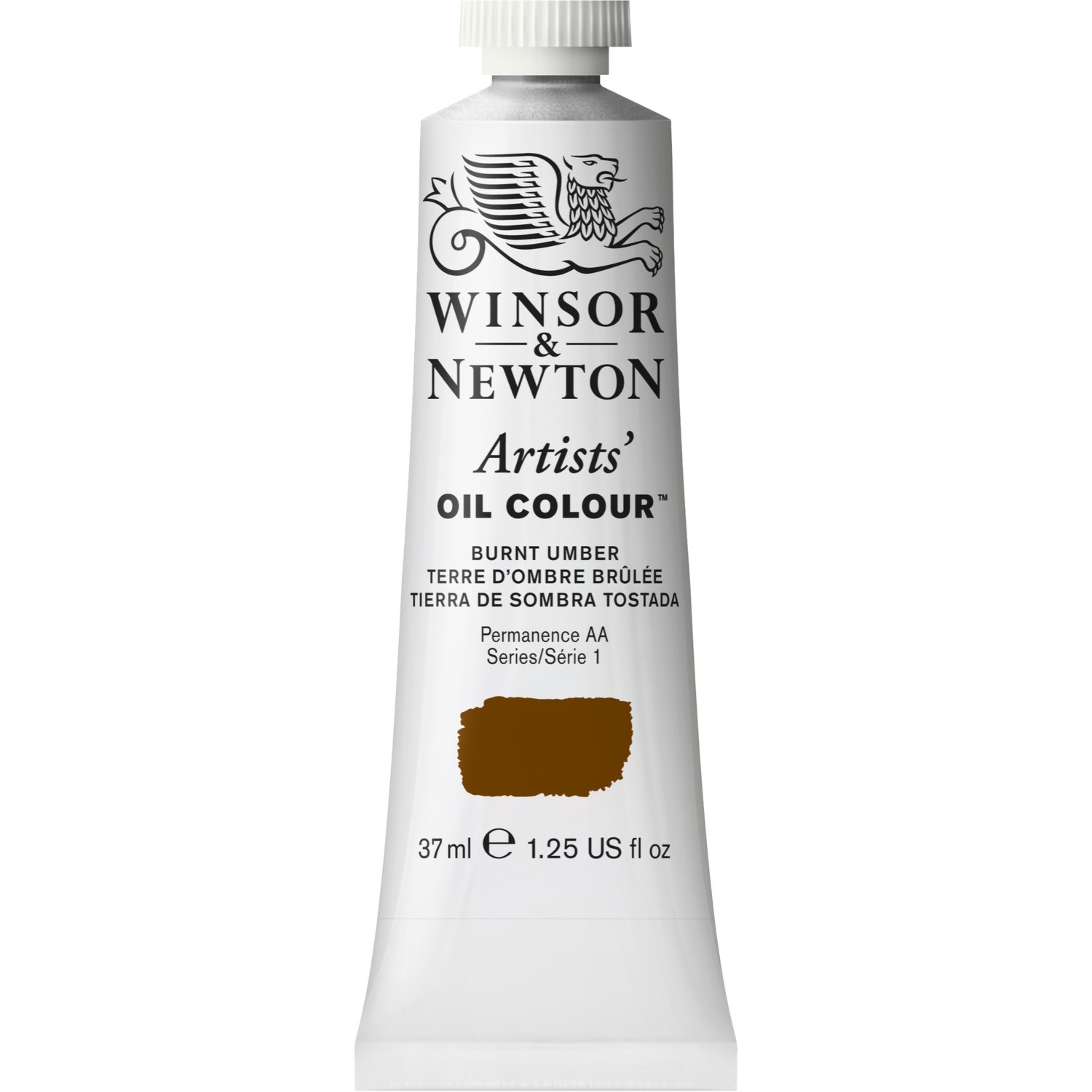 Winsor and Newton 37ml Artists' Oil Colours - Burnt Umber Image 1